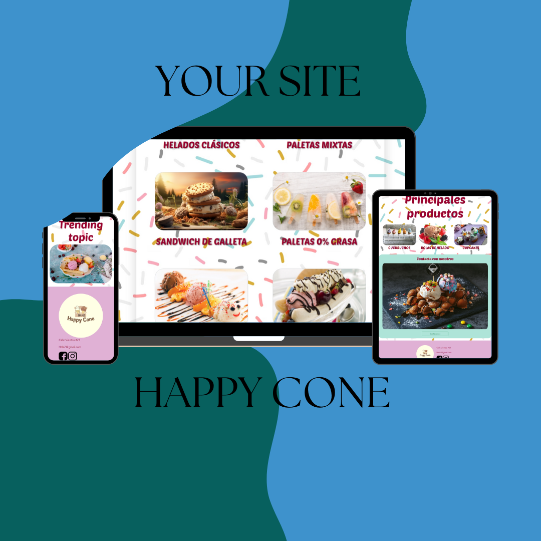Página Heladería - Diseño Web Menú
